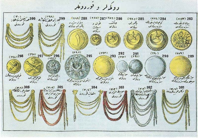 Düğmeler ve kordonlar 283-306: