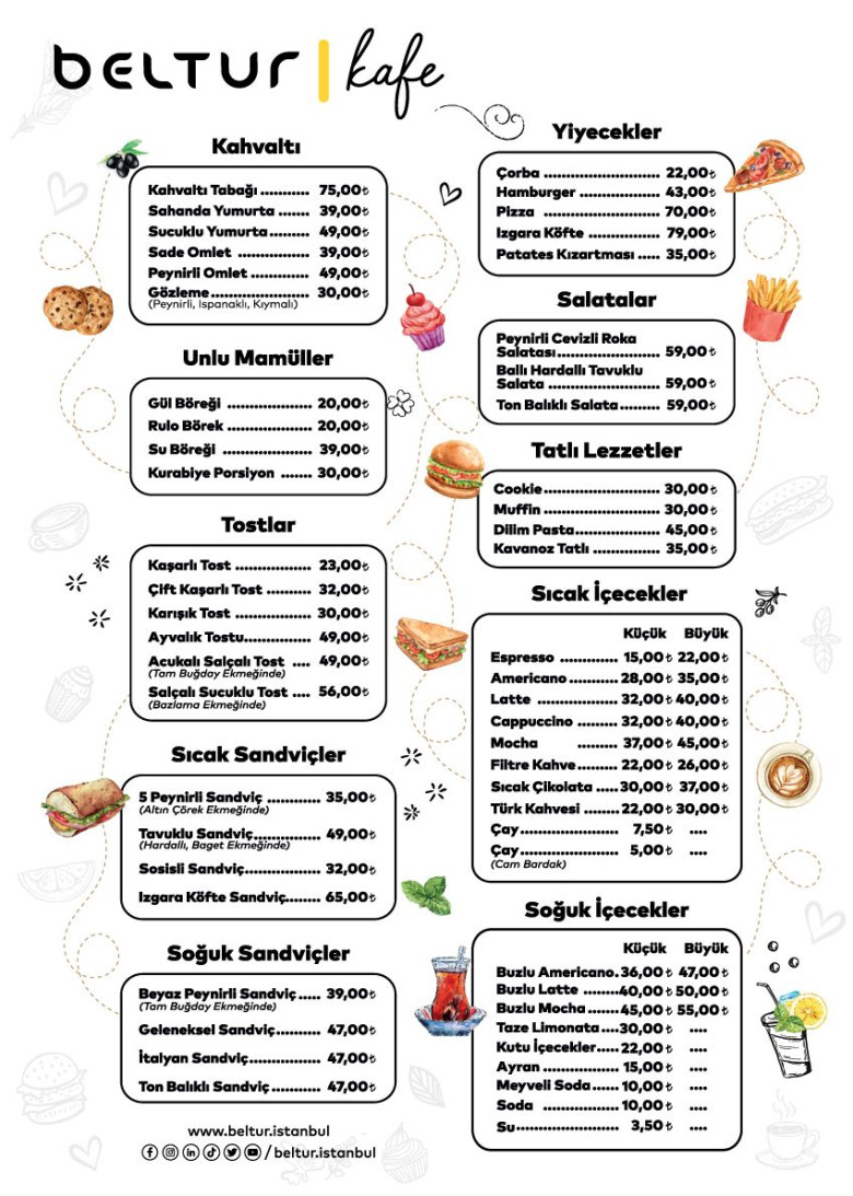 2023 itibariyle Beltur kafe fiyatları şu şekilde