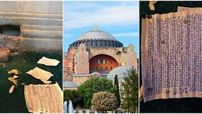Ayasofya'da Parşömenler Bulundu