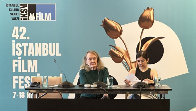İKSV için gelen nobelli yazar Annie Ernaux basın toplantısında büyük ilgi